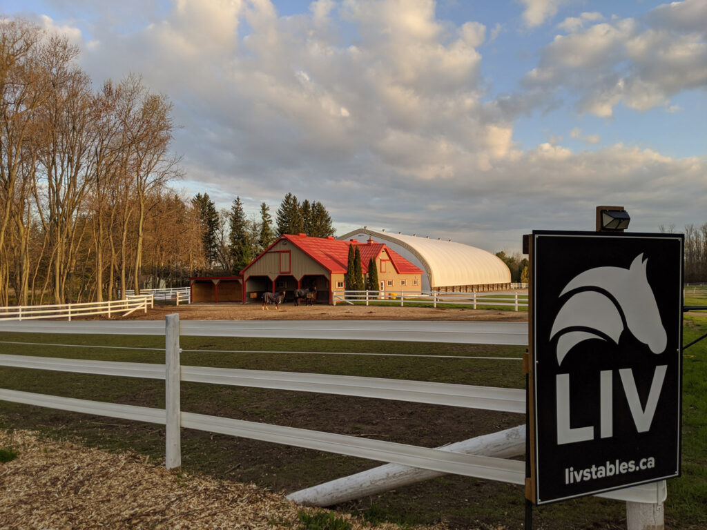 vinyl horse fencing at LIV stables