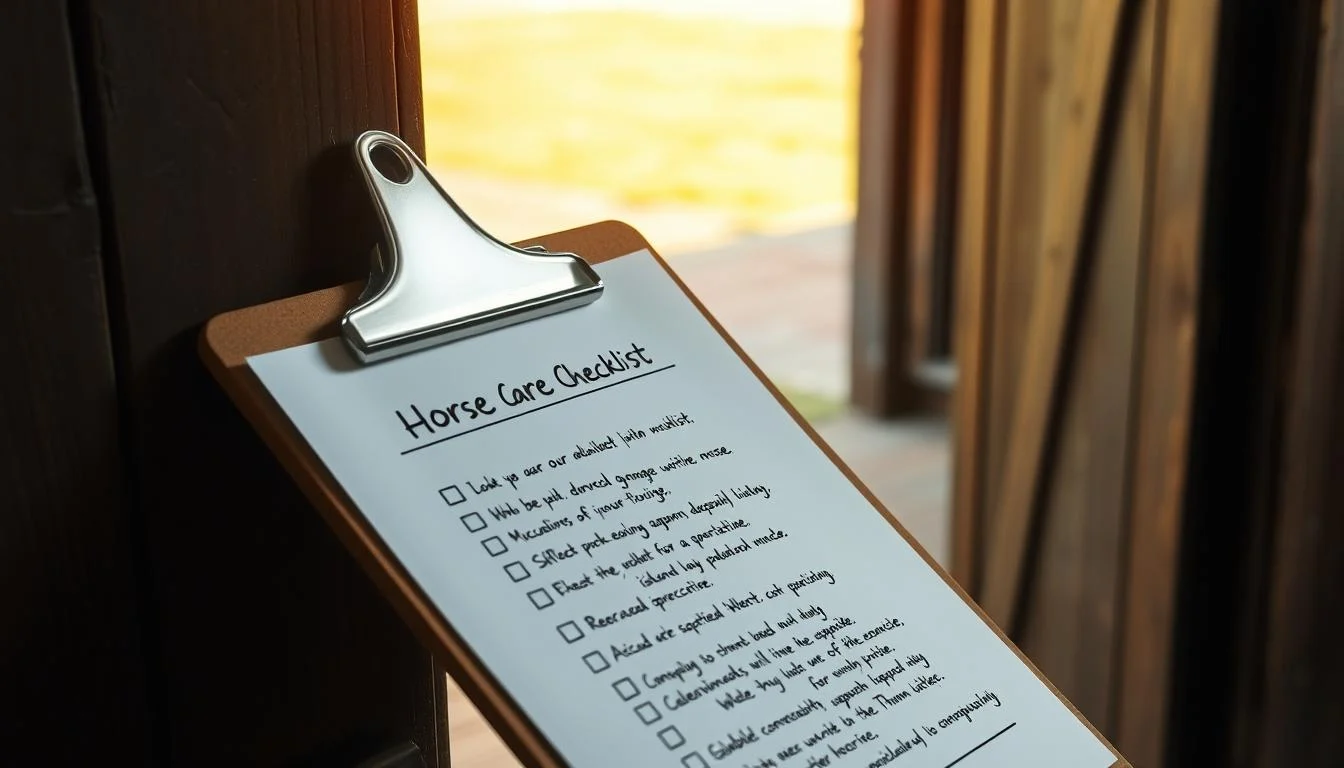 horse care checklist