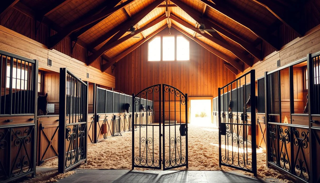 indoor horse stalls